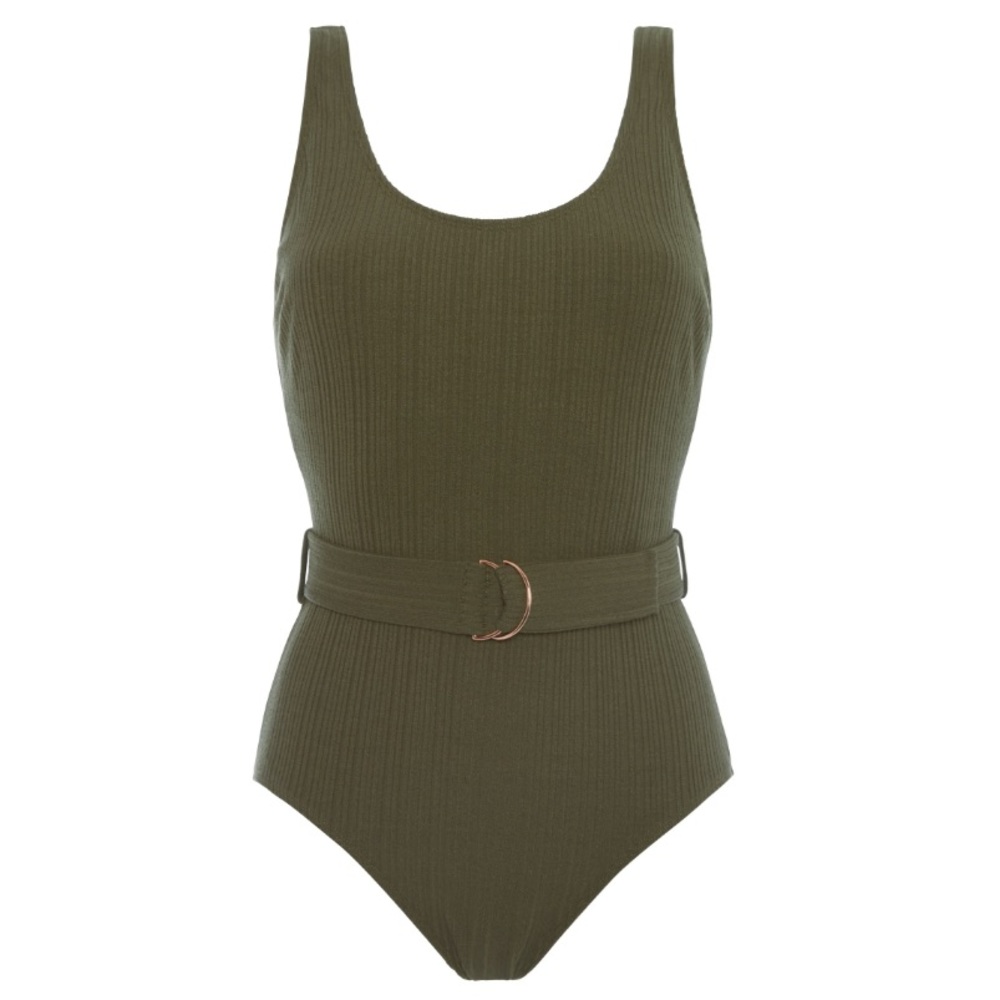 PRIMARK One piece Swimsuit green belt